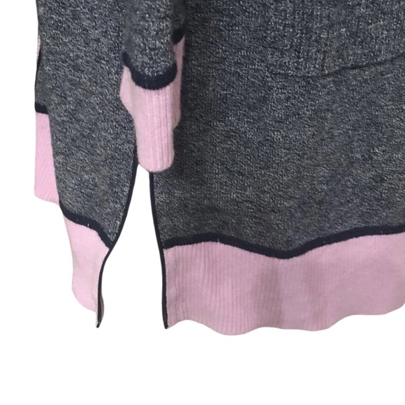 T by Talbots Mixed Marled Navy Indigo Blue Long Cardigan With Pockets Size M - Picture 7 of 10